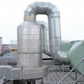 喷漆车间废气处理：喷淋水洗+活性碳过滤滤