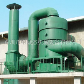 五金抛光除尘，风机+旋风塔+喷淋水洗